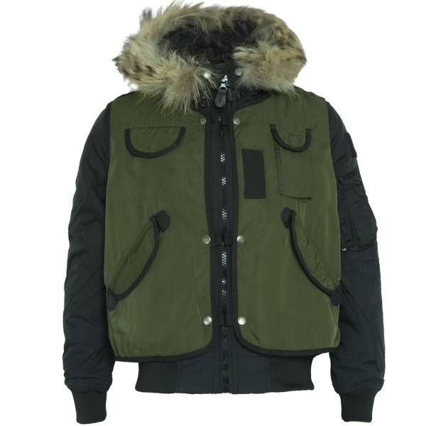 Куртка ( бомбер ) 726 GEAR тактическая демисезонная с жилетом черная (1105864) - HAKKI