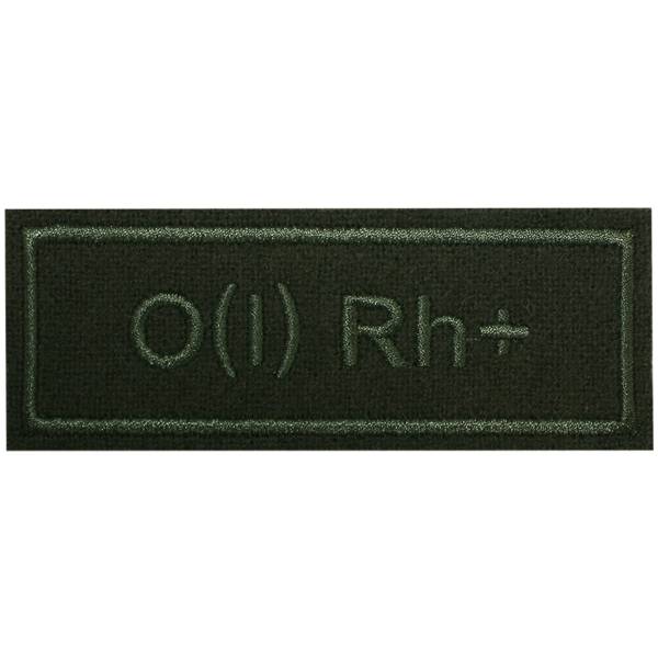 Нашивка ( шеврон ) на грудь Группа крови полевая О (I) Rh+ 10.5х4 вышитая оливковая (2501953) - HAKKI