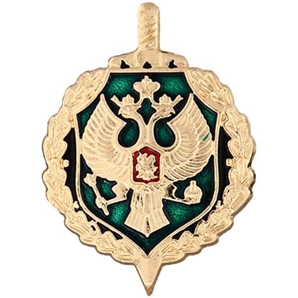 Эмблема ( знак ) петличная ( петлица ) Пограничная служба ФСБ зеленая (2102095) - HAKKI