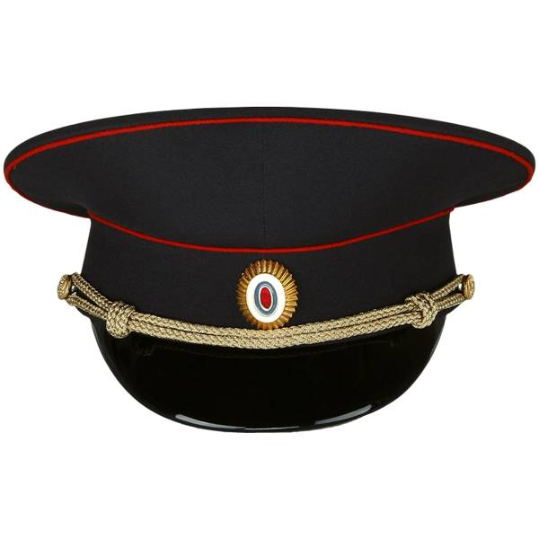 Фуражка Полиция ОВД МВД повседневная / тулья 7,5 см с кокардой и шнуром уставная (1406054) - HAKKI