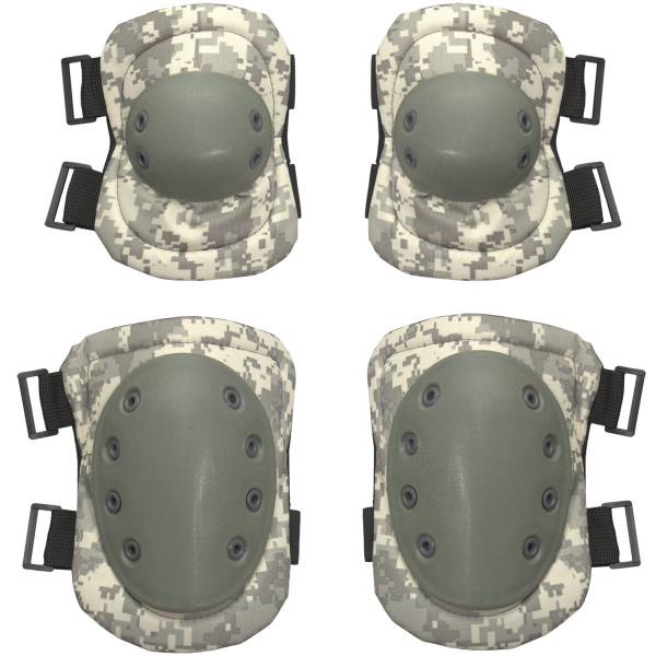 Защита тактическая TAC противоударная Classic ( наколенники, налокотники ) ACU цифра белая (3218003) - HAKKI