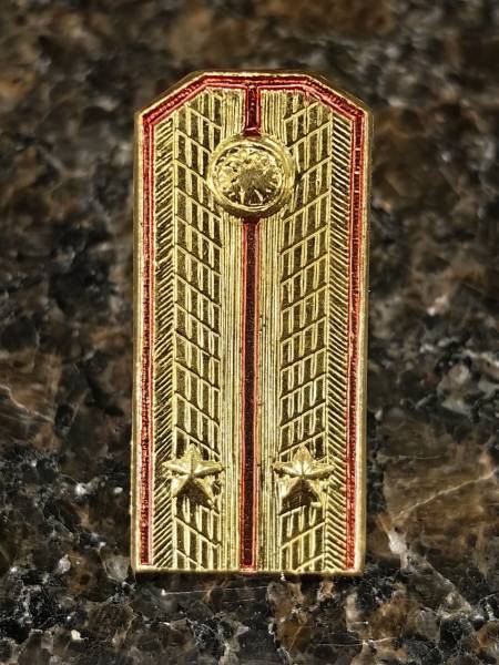 Знак фрачный ПОГОН парадный общевойсковой лейтенант 10х22 на пимсе золотистый (2302033) - HAKKI