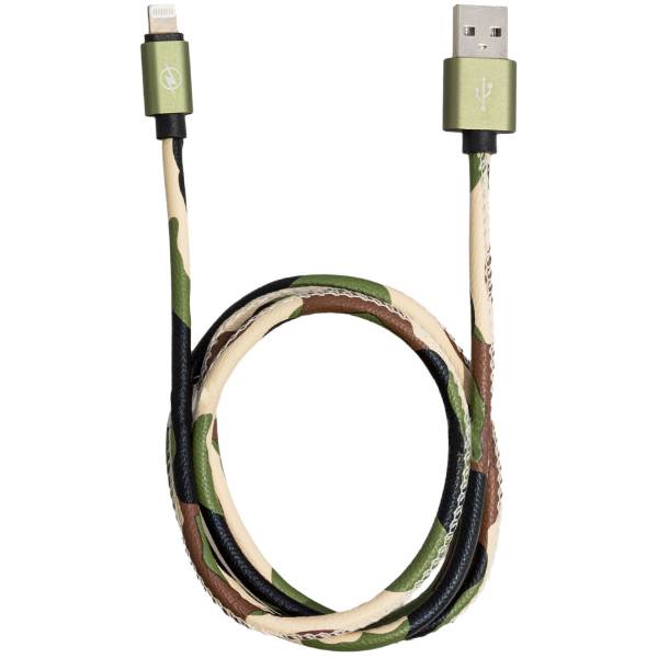 Кабель ( провод ) для зарядки телефона USB / Apple камуфлированный зеленый (4002002) - HAKKI