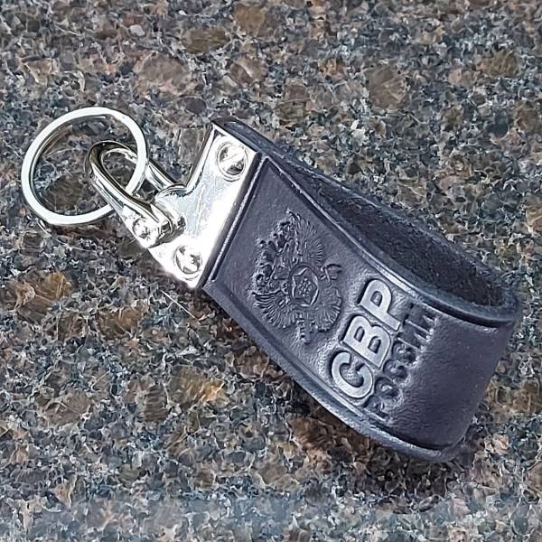 Брелок для ключей СВР РОССИИ кожаный черный (4402552) - HAKKI