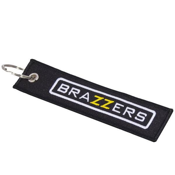 Брелок символикой BRAZZERS вышитый полоса ( лента ) 13х3 черный (4402974) - HAKKI