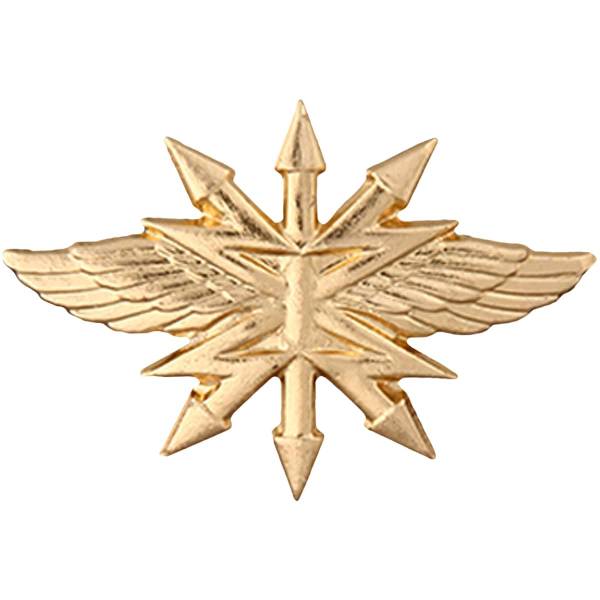 Эмблема ( знак ) петличная ( петлица ) Войска связи золотистая (2102078) - HAKKI