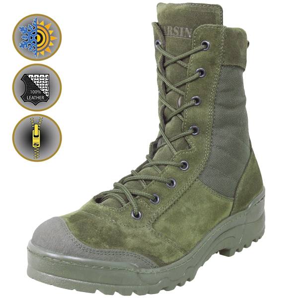 Ботинки с высоким берцем ( берцы ) GARSING ( ГАРСИНГ ) G.R.O.M. FLEECE 0140 О демисезонные на молнии оливковые (1502299) - HAKKI