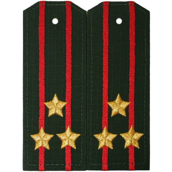 Погоны Общевойсковые на офисную форму Полковник рип-стоп машинная вышивка пластик (2208102) - HAKKI