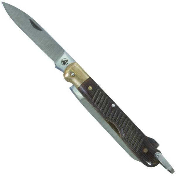 Нож складной САРО ( SARO ) Авиационный 65х13 в чехле коричневый (3914086)  - ВОЕНТОРГ ТЫЛОВИК