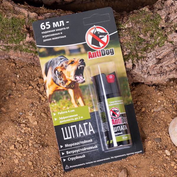 Средство самообороны ( газовый баллончик ) ТехКрим Anti-dog Шпага от агрессивных и диких животных струйный 65 мл (3102009) - HAKKI