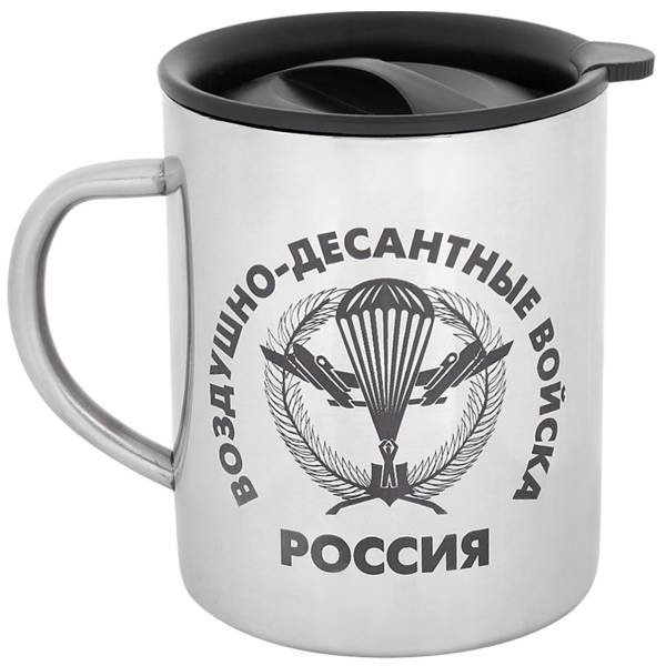 Термокружка металлическая с символикой ВДВ России 450 мл (4602002) - HAKKI