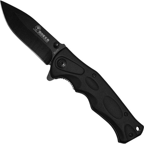 Нож складной BOKER полуавтоматический с клипсой черный (3913098) - ВОЕНТОРГ ТЫЛОВИК