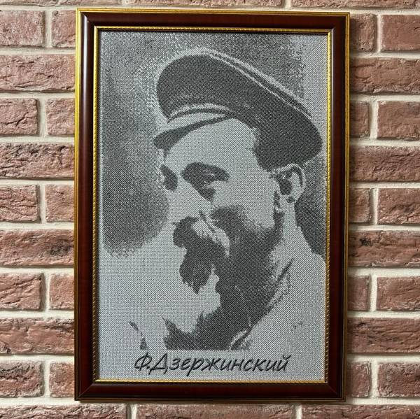 Плакетка ( панно ) Ф. Дзержинский вышитая подарочная 350х500 (4406988) - HAKKI