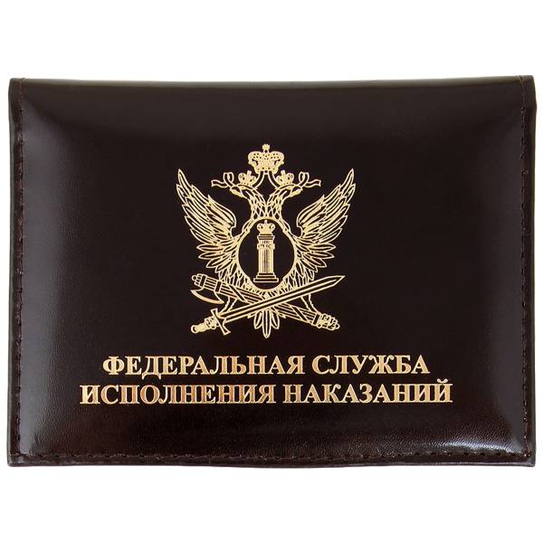 Обложка ( портмоне ) для автодокументов с жетоном ФСИН России н/о коричневая (4204097) - HAKKI