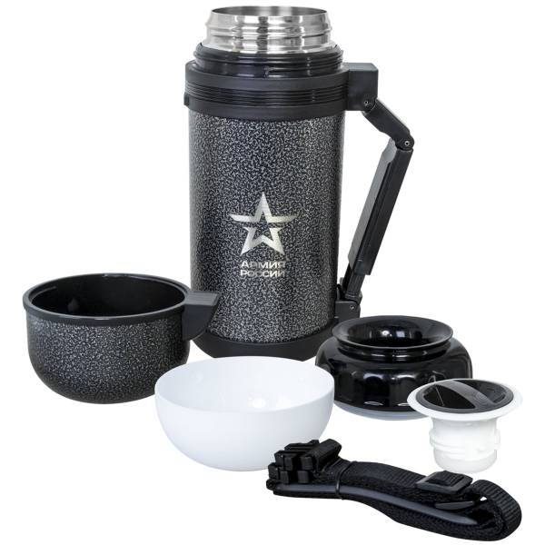 Термос с символикой АРМИЯ РОССИИ by THERMOS Армейский универсальный с широким горлом 1,2 л (3409994) - HAKKI