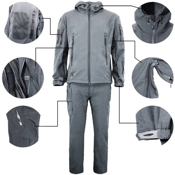 Костюм TAC Softshell мембранный ветровлагозащитный серый (1107993) - ВОЕНТОРГ ТЫЛОВИК