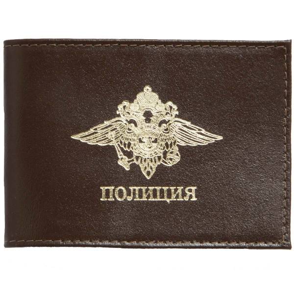 Обложка на удостоверение Полиция коричневая (4203962) - HAKKI