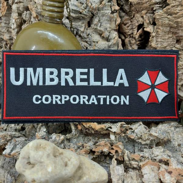 Нашивка ( шеврон патч patch ) тактическая Umbrella Табличка вышитая на липучке 24х9,5 черный (2502018) - HAKKI