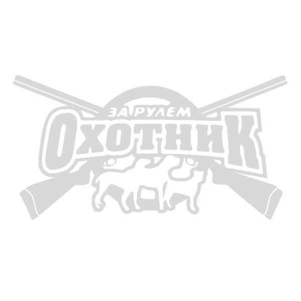 Наклейка на авто виниловая За рулям охотник 19х10 белая (12017107)