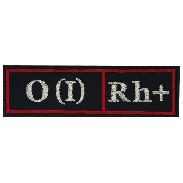 Нашивка ( шеврон ) на грудь Полиции Группа крови O (I) Rh+ вышитая красный кант темно-синяя (2501974) - HAKKI