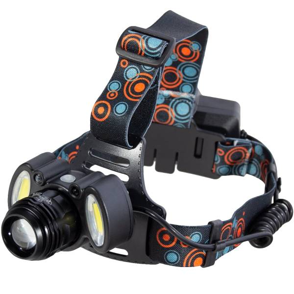 Фонарь P-G150-T6 налобный аккумуляторный 150000W zoom черный (3311706) - HAKKI