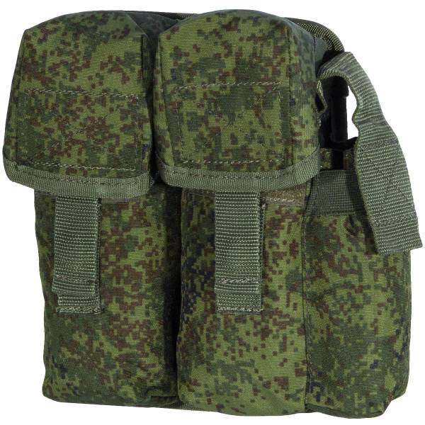 Подсумок под 4 магазина Азимут ( Azimut ) тактический АК-4 системы MOLLE камуфлированный цифра зеленая (3213970) - HAKKI