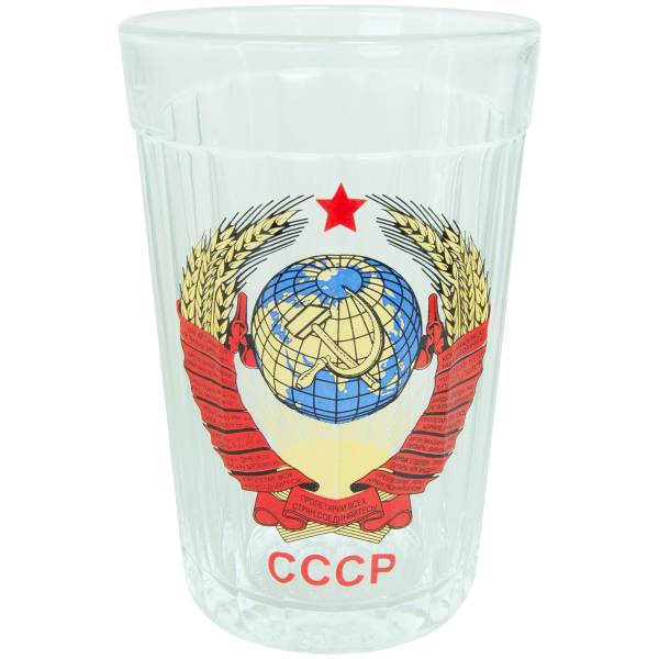 Стакан граненый с символикой Герб СССР (4609123) - HAKKI