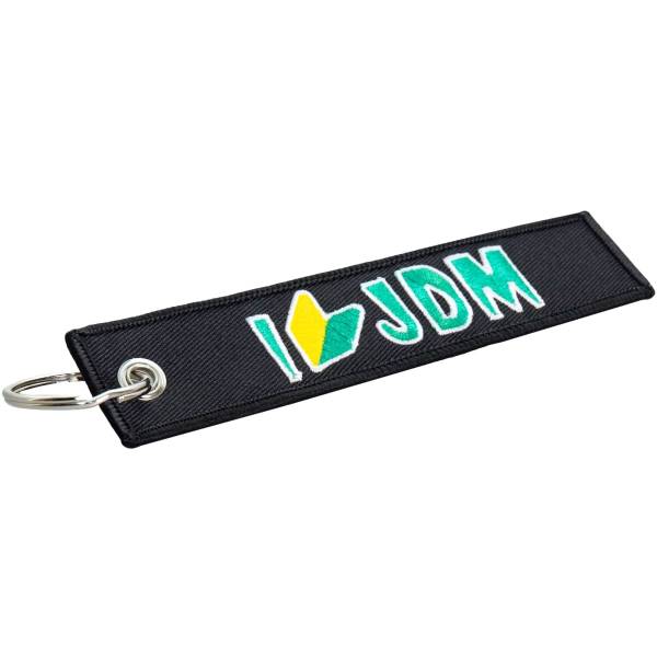 Брелок с символикой JDM вышитый полоса ( лента ) 13х3 черный (4402294) - HAKKI