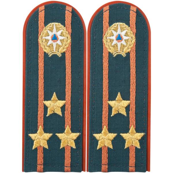 Погоны МЧС повседневные на куртку Полковник с эмблемой рип-стоп машинная вышивка пластик (2207005) - HAKKI