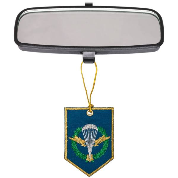 Вымпел мини в авто с вышивкой ВДВ России 10х7 голубой (4501033) - HAKKI