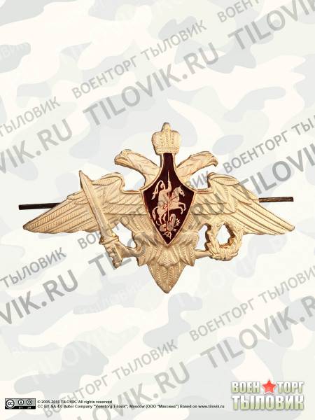 Жетон ( знак ) Министерство обороны с кляммером 40 мм золотистый (2307005) - HAKKI