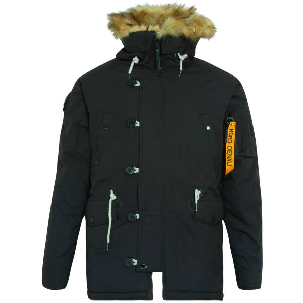 Куртка NORD DENALI аляска OXFORD COMPASS BLACK / ORANGE черная (1105175) - HAKKI
