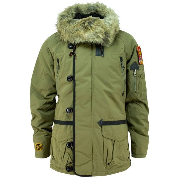 Куртка 726 GEAR аляска с меховым воротником коричневая (1105134) - HAKKI