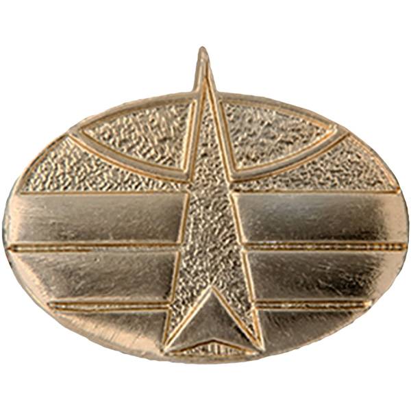 Эмблема ( знак ) петличная ( петлица ) Космических войск золотистая (2102089) - HAKKI