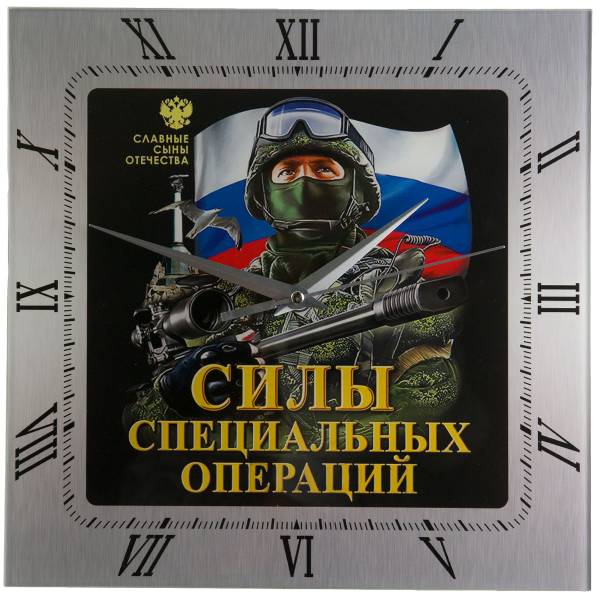 Часы настенные с символикой ССО ( Силы специальных операций ) РФ 28х28 (4102129) - HAKKI