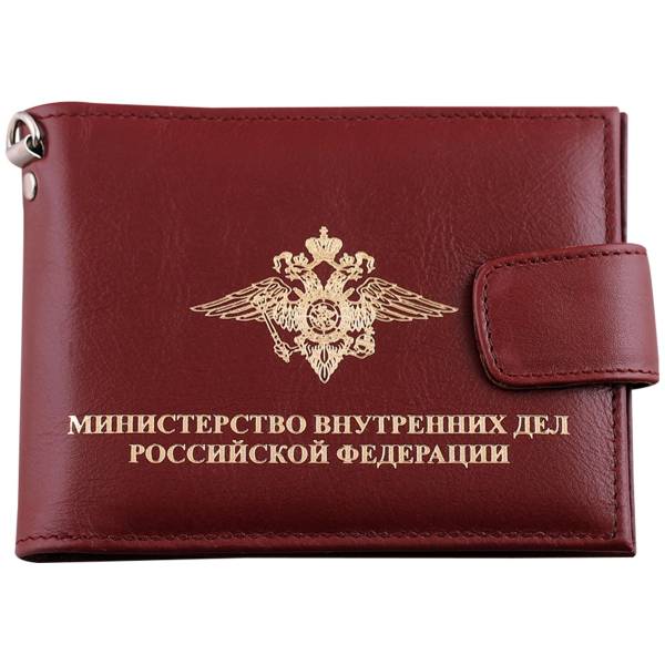 Портмоне с жетоном МУР ( Уголовный розыск ) без кошелька (бордо) (4205009) - HAKKI