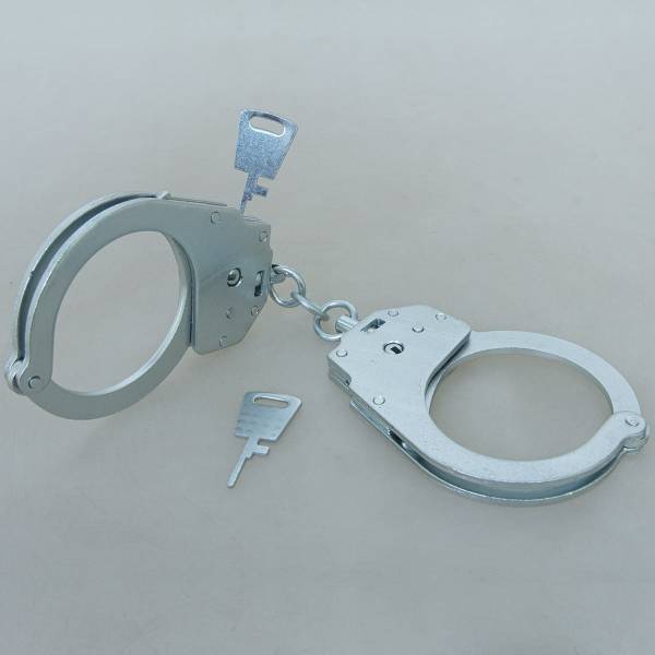 Наручники Handcuffs БР-1КФ ( БР-С БРС ) КРАБ конвойные с фиксатором никелированные (3204017) - HAKKI