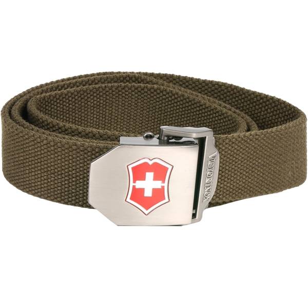 Ремень стропа брючный мужской с бляхой ( пряжкой ) Victorinox D115-21 оливковый (1606056) - HAKKI
