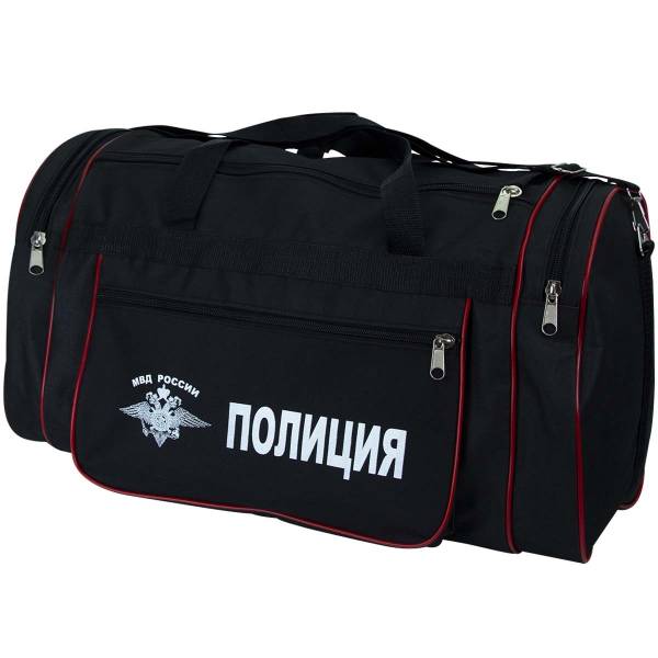 Сумка ПОЛИЦИЯ МВД России с боковым карманом 50х30х25 37 л черная (3310967) - HAKKI