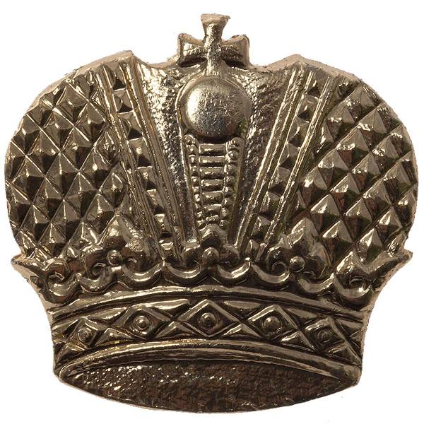 Эмблема ( знак ) петличная ( петлица ) Казачья ( шапка Мономаха ) золотистая (2102187) - HAKKI