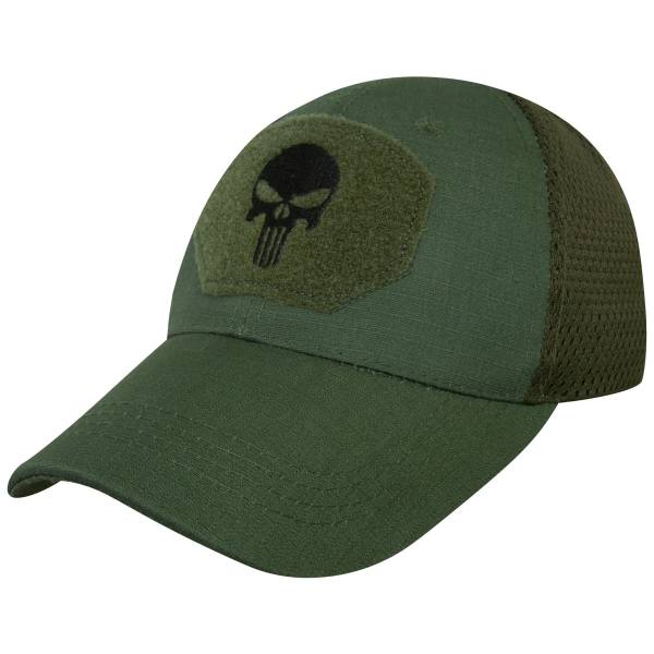 Бейсболка TAC тактическая Skull с липучками ( velcro лента контактная ) застежка липучка рип-стоп оливковая (1401118) - HAKKI