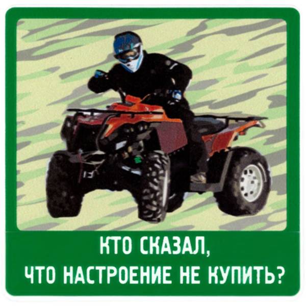 Наклейка на авто виниловая Кто сказал, что настроение не купить? 11х11 (12013520)