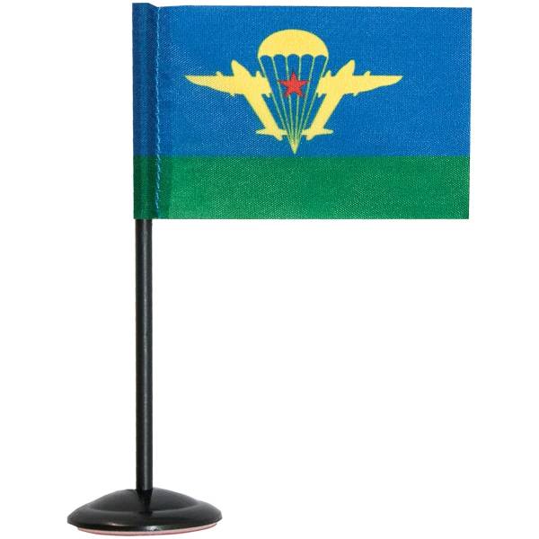 Флаг мини ВДВ ( Воздушно-десантные войска ) СССР на подставке 4х7 (4706019) - HAKKI