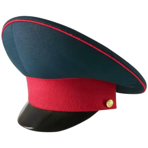 Фуражка для военнослужащих МО офицерская парадная ОВ красный околыш / тулья 10 см уставная морская волна (1406999) - HAKKI