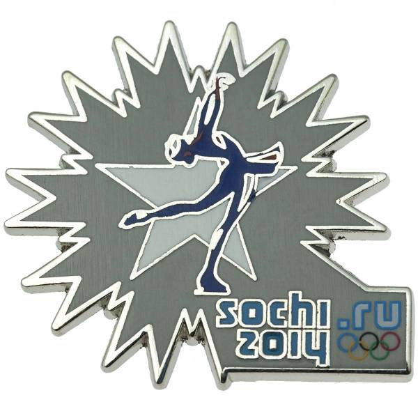 Значок ( знак ) олимпийский Сочи / Sochi 2014 команда России Фигурное катание / Figure Skating коллекционный на пимсе (2308004) - HAKKI