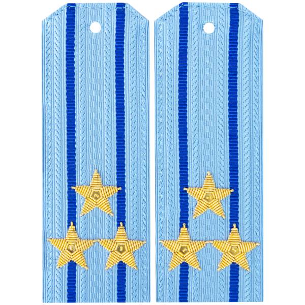 Погоны ФСБ повседневные на рубашку Полковник ручная вышивка галун (2211032) - HAKKI