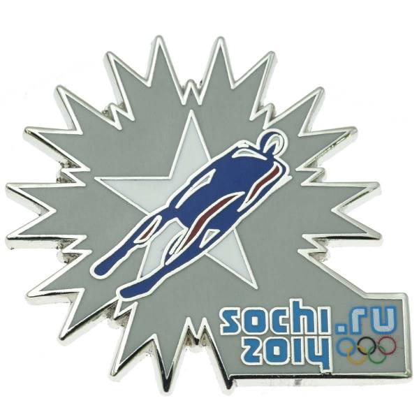 Значок ( знак ) олимпийский Сочи / Sochi 2014 команда России Бобслей / Bobsley коллекционный на пимсе (2308002) - HAKKI