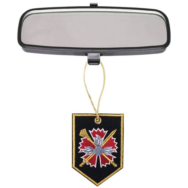 Вымпел мини в авто с вышивкой ГРУ ГШ ВС РФ 10х7 черный (4501035) - HAKKI