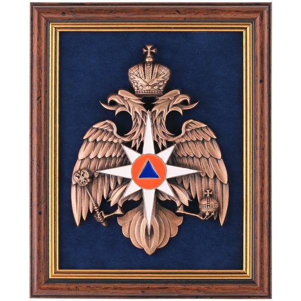 Плакетка с символикой МЧС России 21x18 (4406064) - HAKKI