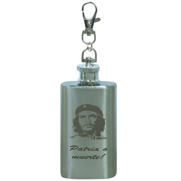 Фляга подарочная с символикой Че Гевара / Родина или смерть! 2 OZ-50 мл серебристая (4608075) - HAKKI